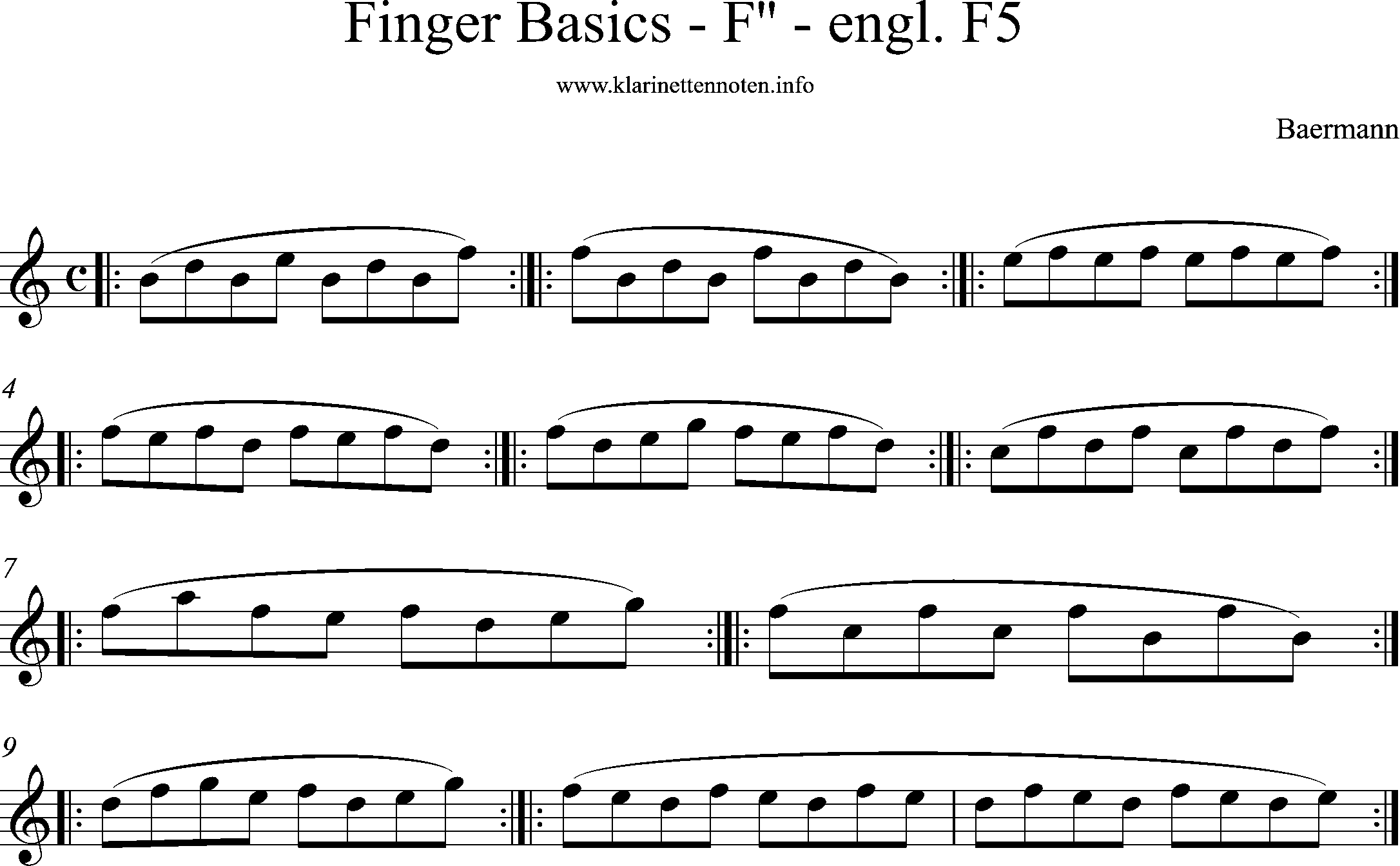 basics, Baermann,f'', engl.: F5